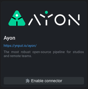 Enable Ayon connector in Aquarium