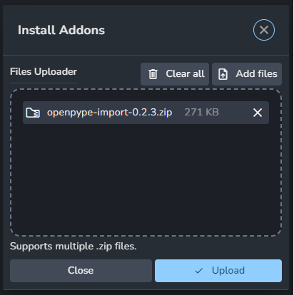 Install Addon