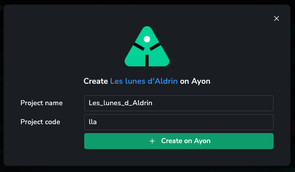 Create on Ayon