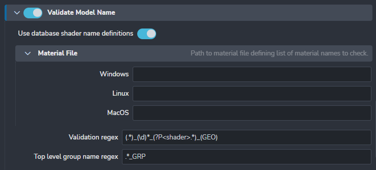 Settings example