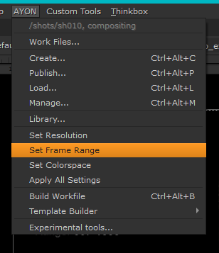 Set Frame Ranges