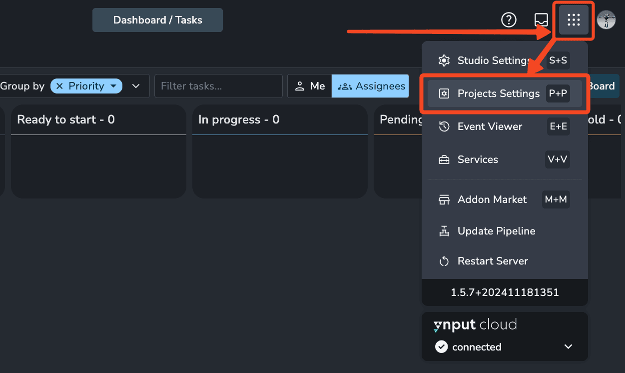 Navigate to Project Settings