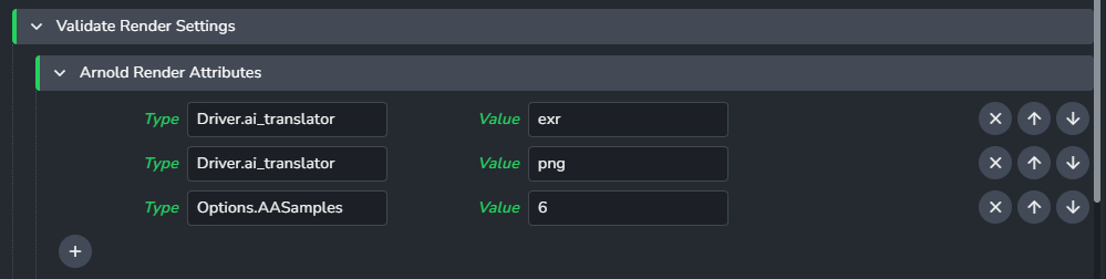 Settings example