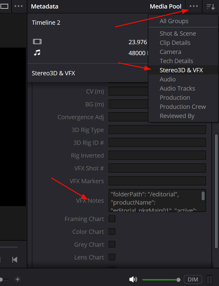 Create metadata storing